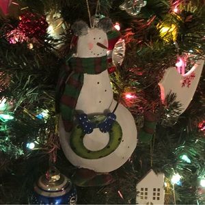 Snowman and Trinket Tray Holiday Christmas Decor